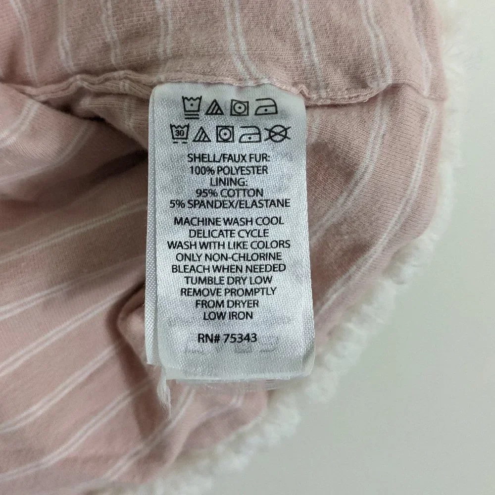 Tahari Faux Fur Toddler Girl Furry Vest Size 5 Cream